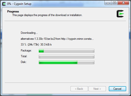 Installing Cygwin for Windows