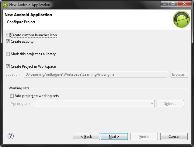 Creating a simple Android application