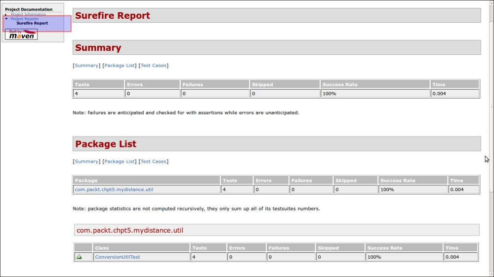 Generating unit tests – HTML reports