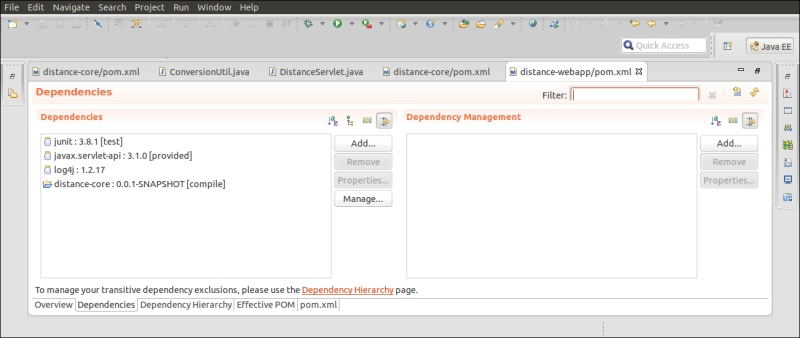 Analyzing project dependencies