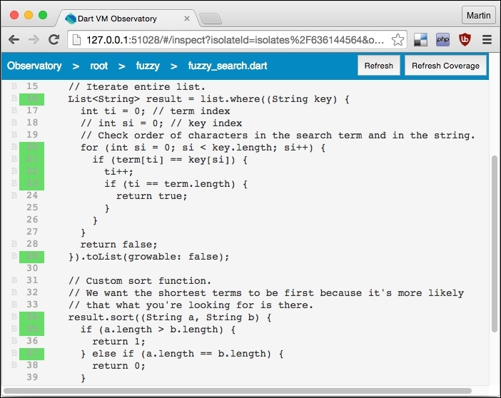 Profiling with the Observatory tool