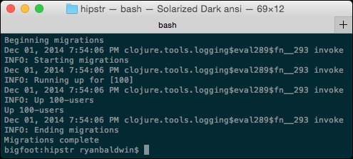 Creating the user table