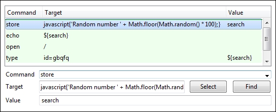 Selenium IDE JavaScript functions