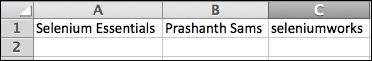 CSV file Data-Driven framework