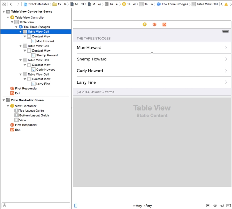 Adding items to Table View