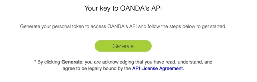 Setting up an OANDA account