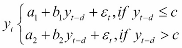 The threshold autoregressive model