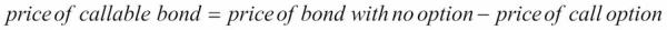 Pricing a callable bond option