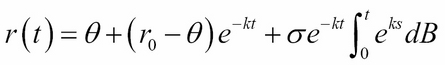 Pricing a zero-coupon bond by the Vasicek model