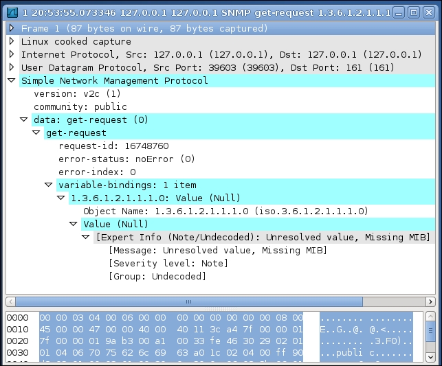 Inspecting SNMP packets