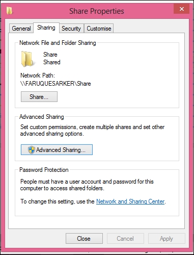 Sharing files with SAMBA