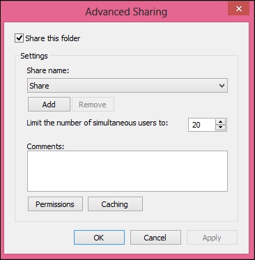 Sharing files with SAMBA