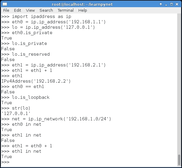 The IP address objects