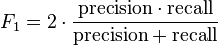 Evaluation using the F1-score