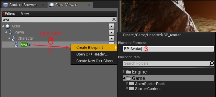 Creating a blueprint from our C++ class