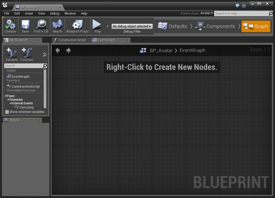 Creating a blueprint from our C++ class