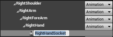 Creating a skeletal mesh socket in the monster's hand