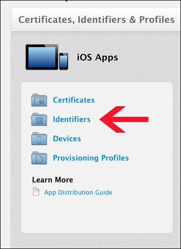 Creating the App ID