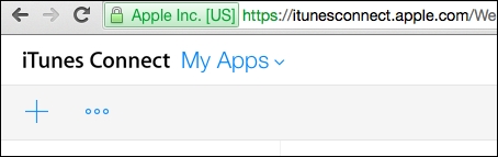 Creating the app in iTunes Connect