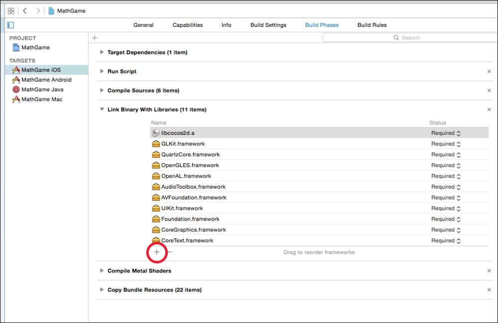 Adding the GameKit framework