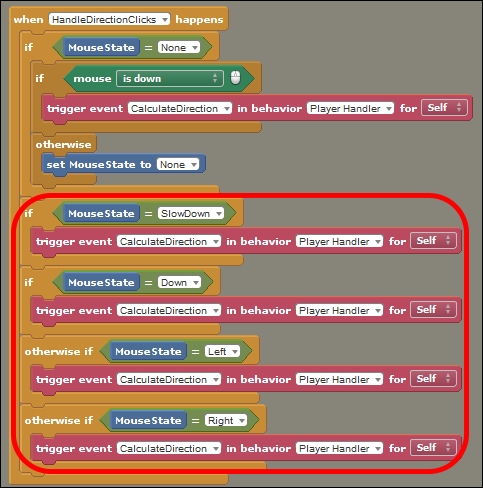 Handling directional clicks