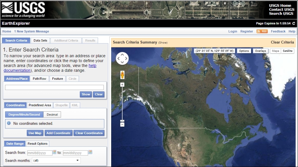 Getting Landsat 8 images