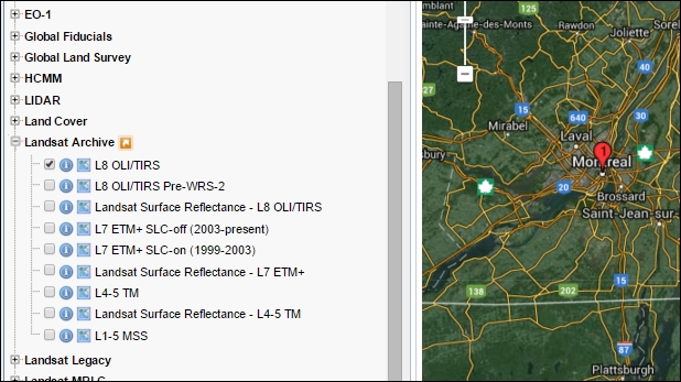 Getting Landsat 8 images