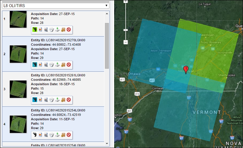 Getting Landsat 8 images