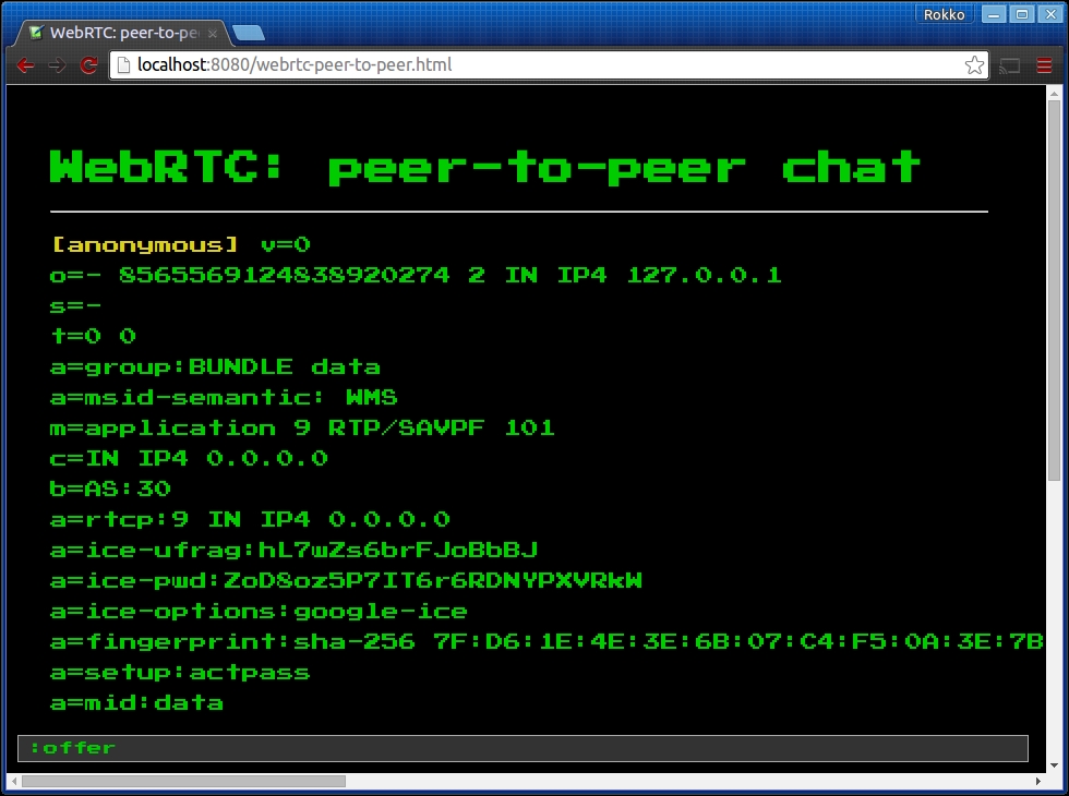 Peer-to-peer with WebRTC