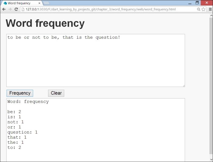 Project – word frequency