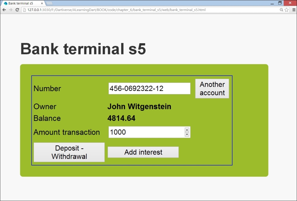 Spiral 5 – changing and updating data