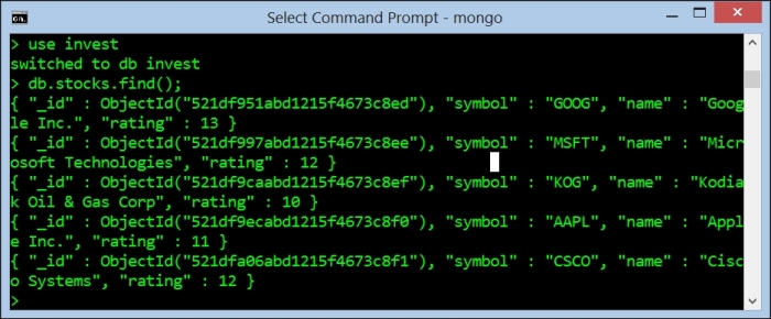 MongoDB – a NoSQL database