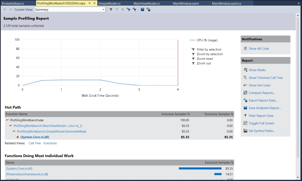 Profiling with Visual Studio