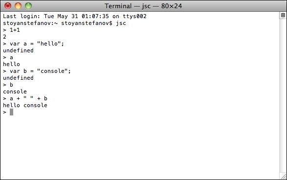 JavaScriptCore on a Mac