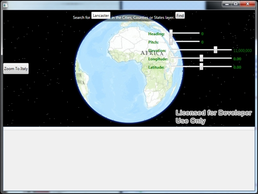 Controlling the Scene example