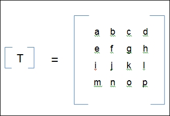 3D transformation matrix