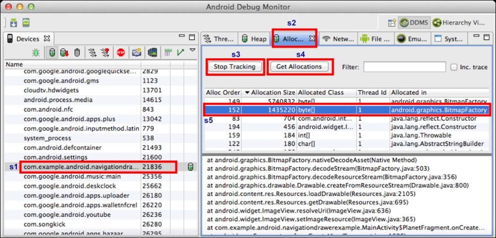 Tracking memory allocation