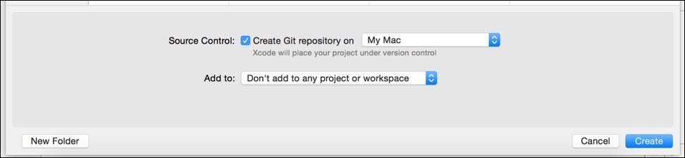 Creating a new Xcode project