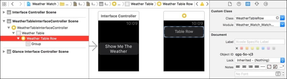 Building the WeatherTable UI