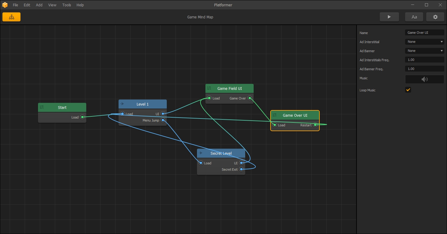 Setting up a navigation button