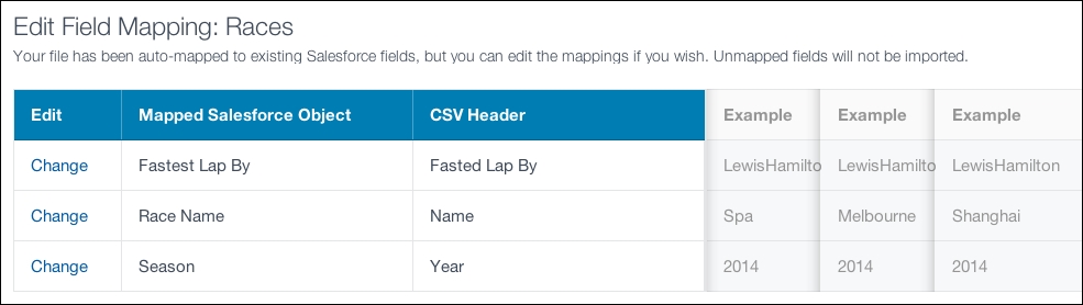 Importing and exporting data