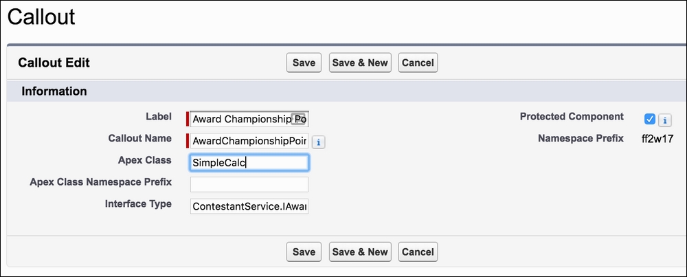 Extending the application logic with Apex interfaces