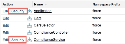 Providing Apex application APIs