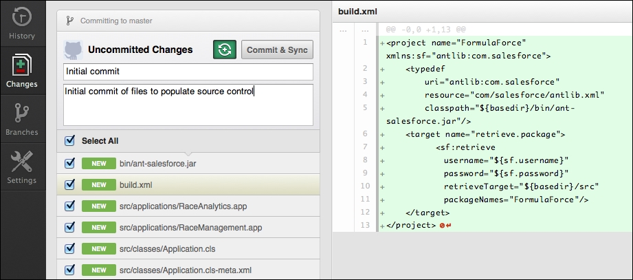 Populating your Source Control repository