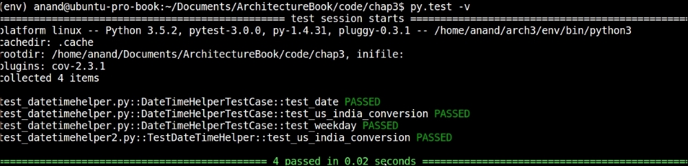 Testing with py.test