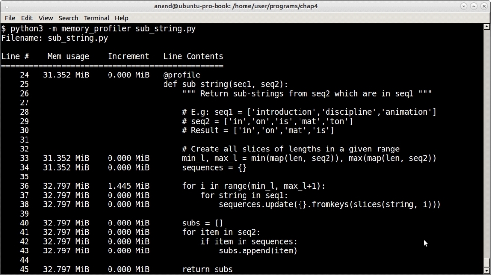 Substring (subsequence) problem