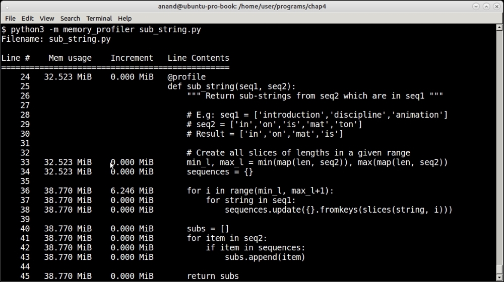 Substring (subsequence) problem