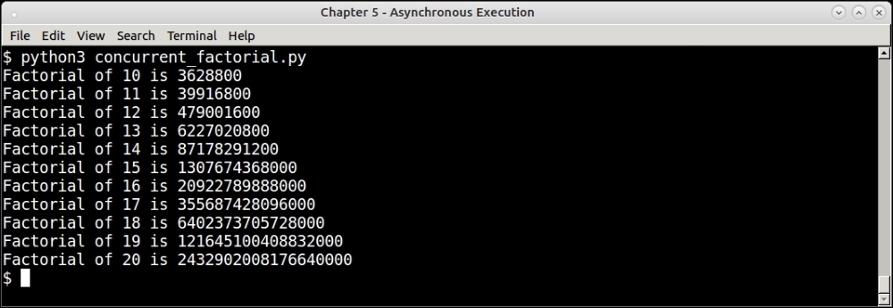 Concurrent futures – high-level concurrent processing