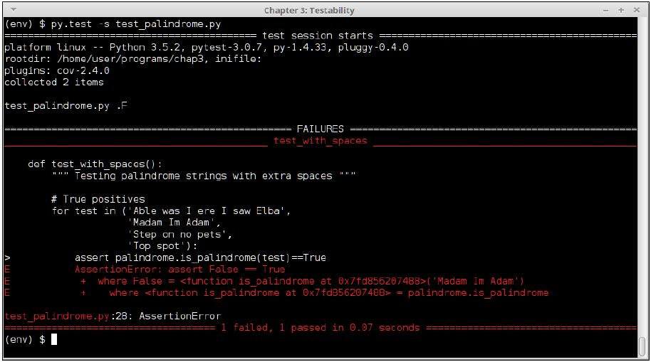 TDD with palindromes