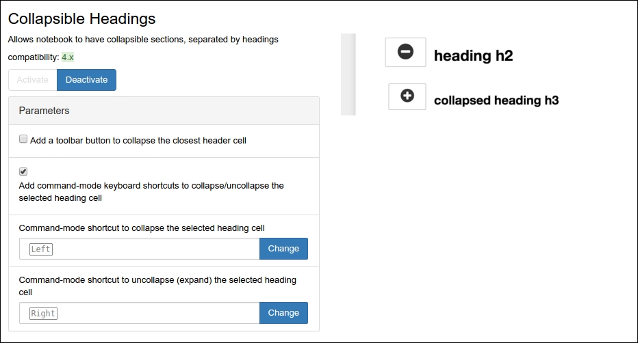 Collapsible headings